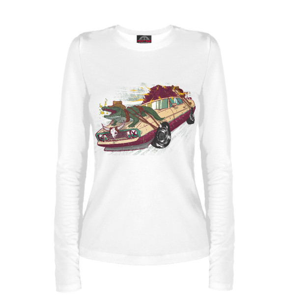 Женский лонгслив с изображением Bob wayne цвета Белый