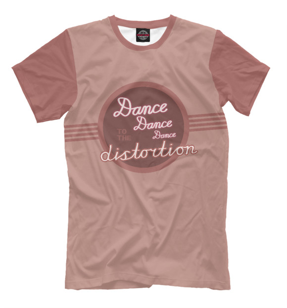 Мужская футболка с изображением Dance Dance Dance to the Distortion цвета Темно-бежевый