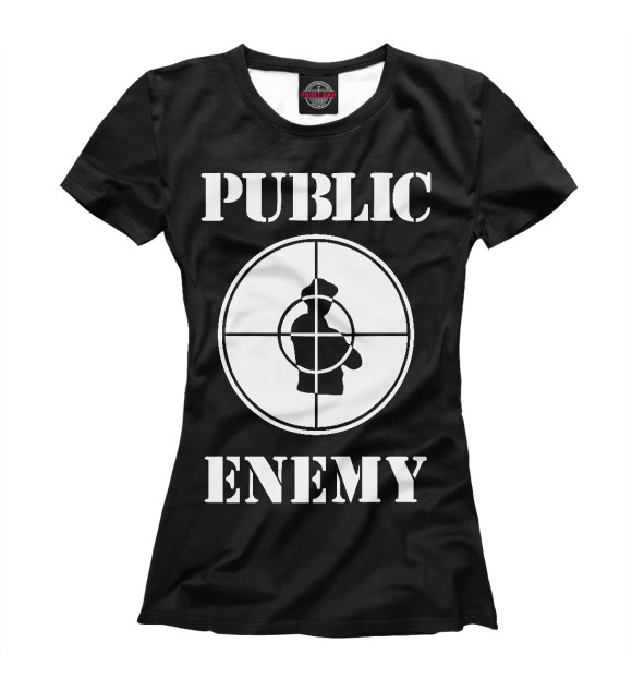 Футболка для девочек с изображением Public Enemy цвета Белый