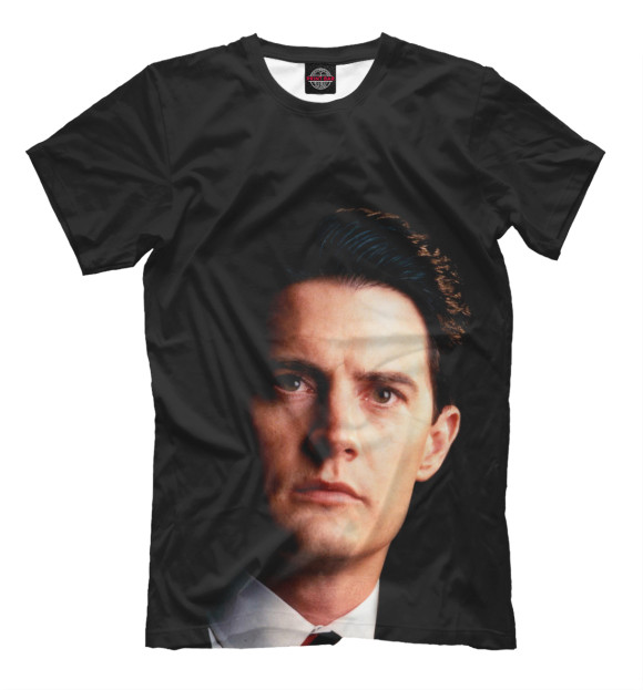 Мужская футболка с изображением Twin Peaks. цвета Черный