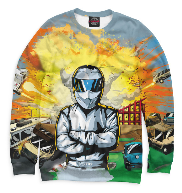 Женский свитшот с изображением Стиг цвета Белый