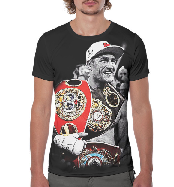 Мужская футболка с изображением Сергей Ковалев цвета Белый