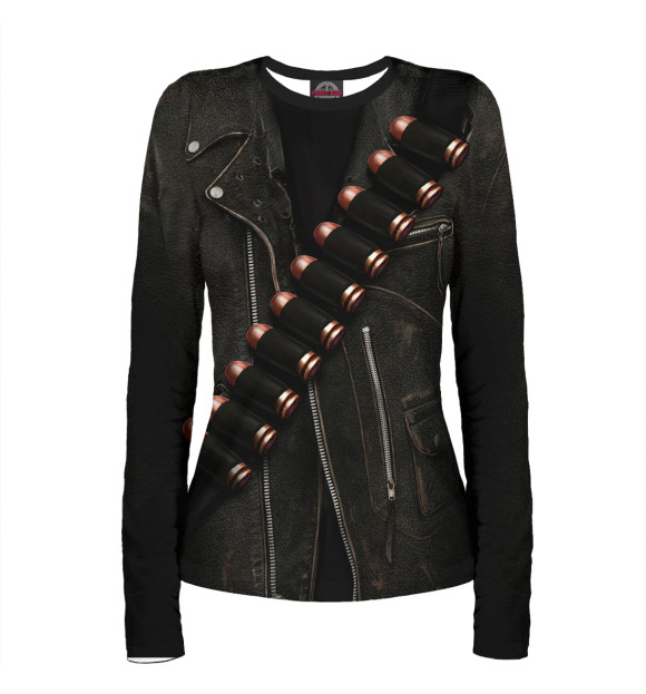 Женский лонгслив с изображением Касуха с патронами цвета Белый