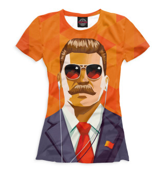 Женская футболка Сталин