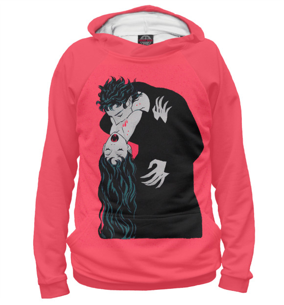 Мужское худи с изображением Вампиры цвета Белый