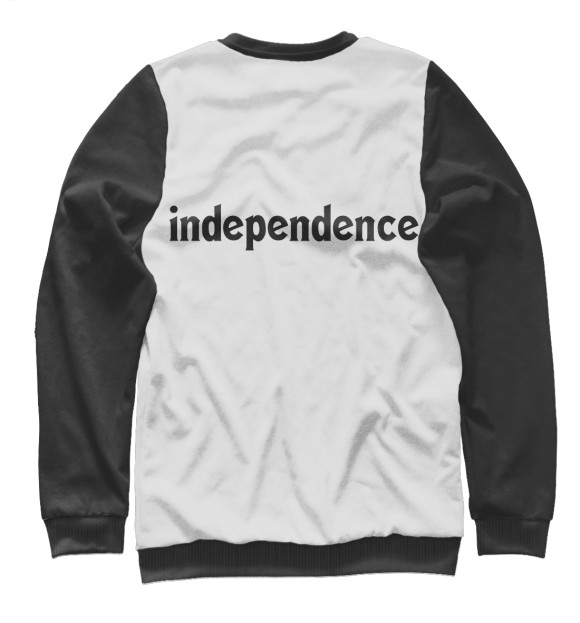 Мужской свитшот с изображением Независимость цвета Белый