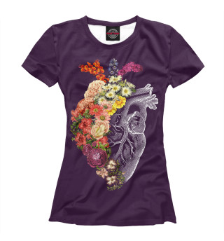 Женская футболка Весеннее сердце