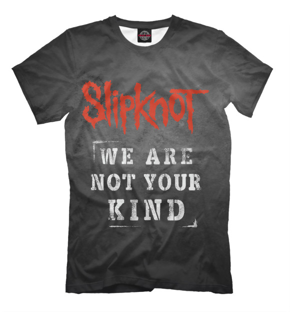 Футболка для мальчиков с изображением Slipknot - we are not your kind цвета Белый