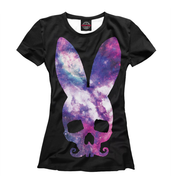 Женская футболка с изображением Кролик цвета Белый