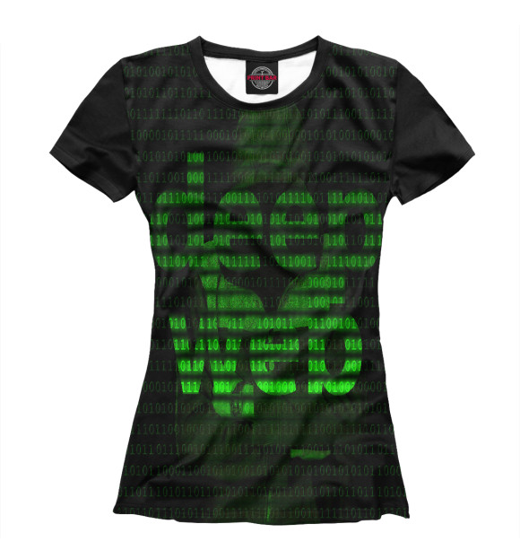 Женская футболка с изображением Deep Web цвета Белый