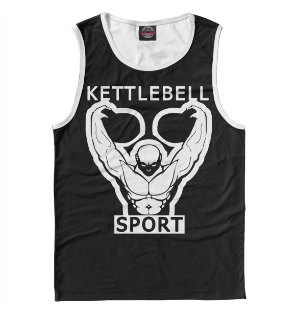 Майка для мальчика с изображением Гиревой спорт/Kettlebell sport цвета Белый