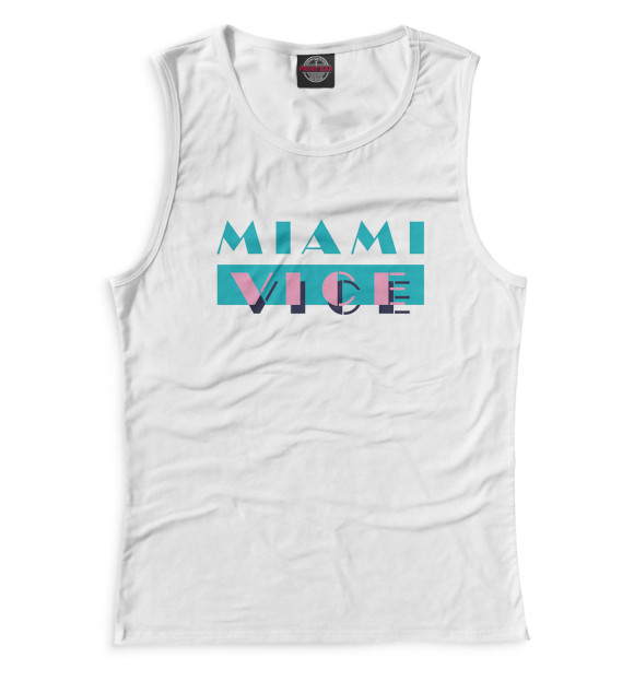 Женская майка с изображением Miami Vice цвета Белый