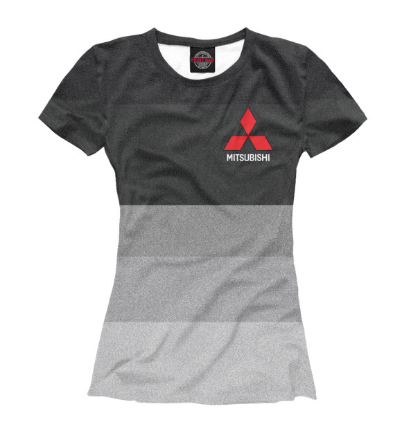Женская футболка с изображением Mitsubishi цвета Белый