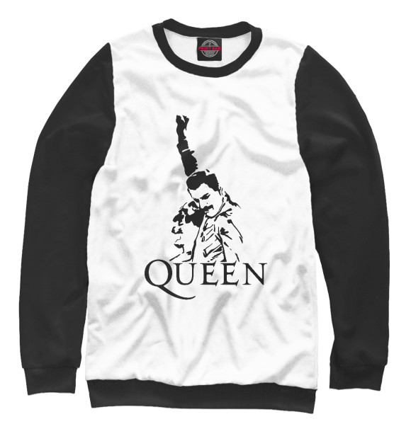 Мужской свитшот с изображением Queen цвета Белый