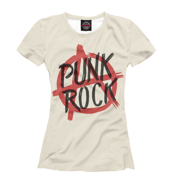 Футболка для девочек с изображением Punk Rock цвета Белый