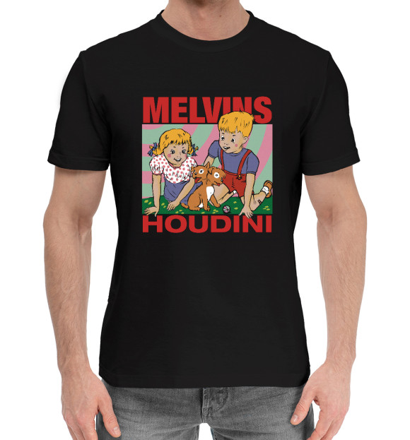 Мужская хлопковая футболка с изображением Melvins цвета Черный