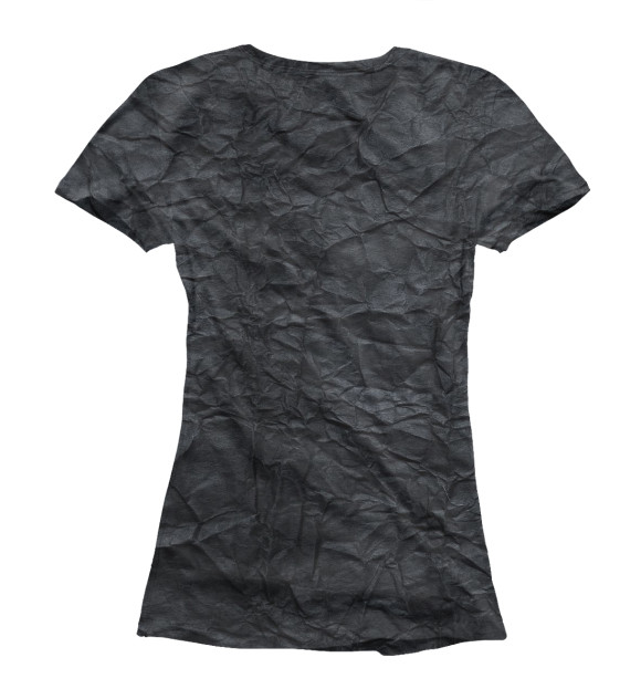Женская футболка с изображением Черная бумага цвета Белый