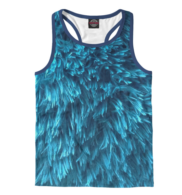 Мужская майка-борцовка с изображением Йети цвета Белый