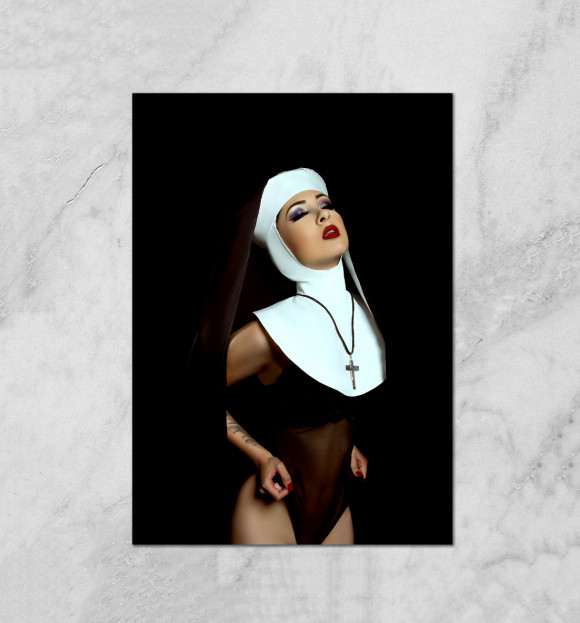 Плакат с притом Монашка цвета Белый Плакат с изображением Монашка цвета Белый