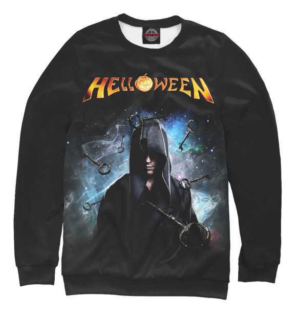 Женский свитшот с изображением Helloween цвета Белый
