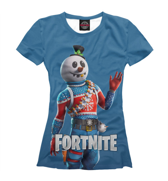 Женская футболка с изображением FORTNITE цвета Белый