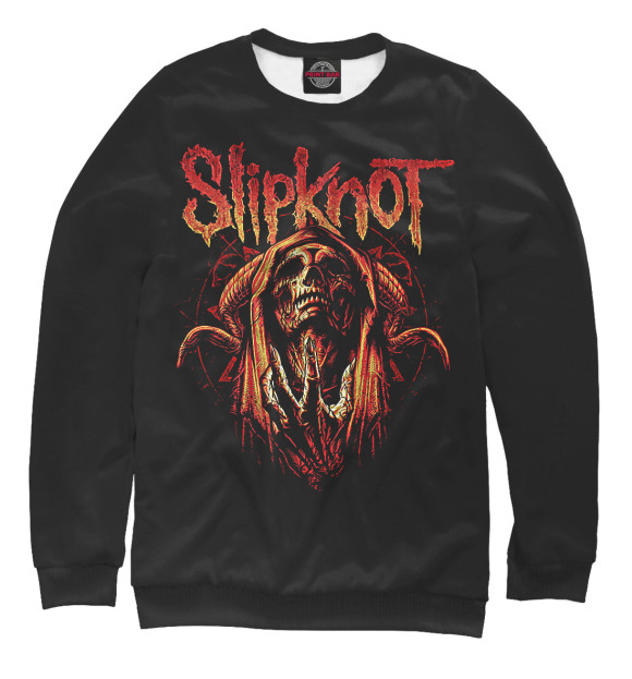 Свитшот для мальчиков с изображением Slipknot цвета Белый