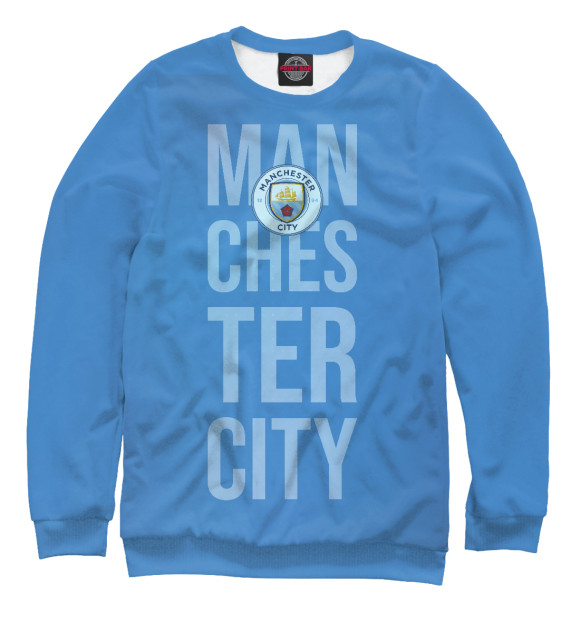 Женский свитшот с изображением Manchester City Team цвета Белый