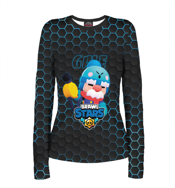 Женский лонгслив с изображением Гэйл. Brawl Stars цвета Белый