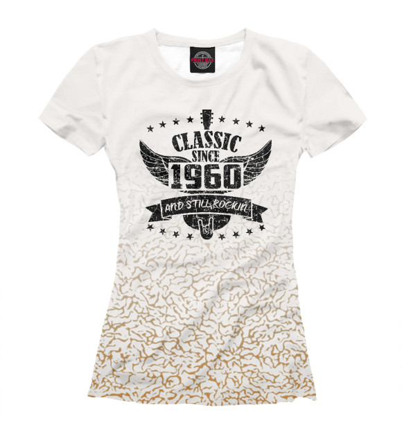 Женская футболка с изображением Classic since 1960 цвета Белый