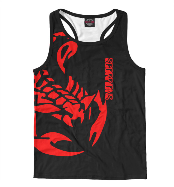 Мужская майка-борцовка с изображением Scorpions цвета Белый