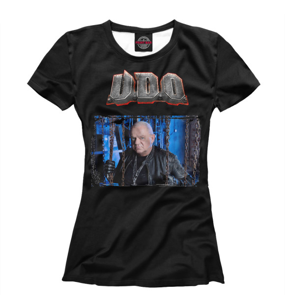 Женская футболка с изображением Udo Dirkschneider цвета Белый