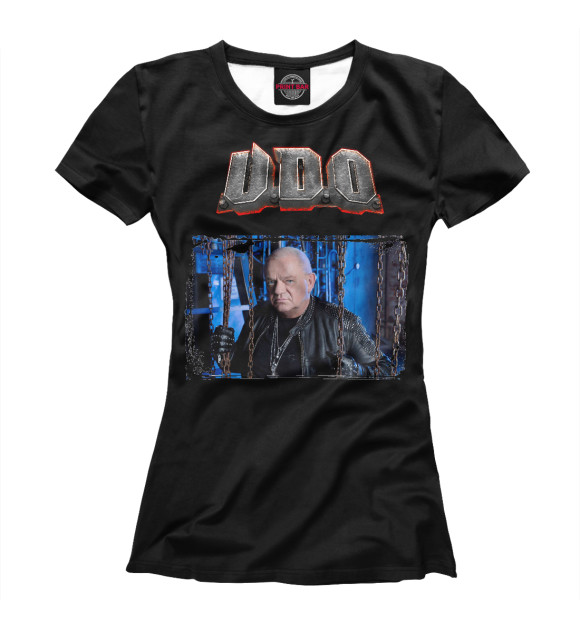 Футболка для девочек с изображением Udo Dirkschneider цвета Белый