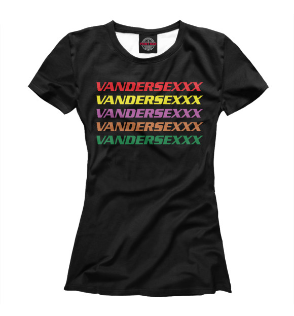 Женская футболка с изображением Vandersexxx цвета Белый