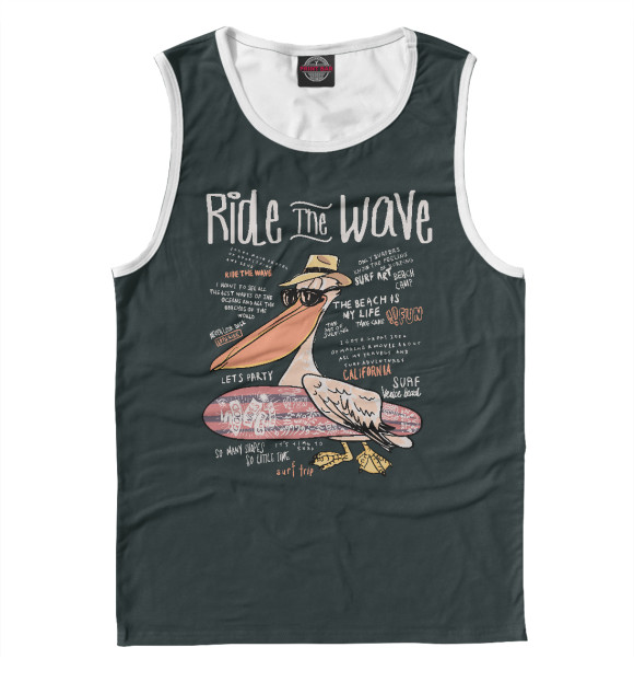 Майка для мальчика с изображением Пеликан цвета Белый