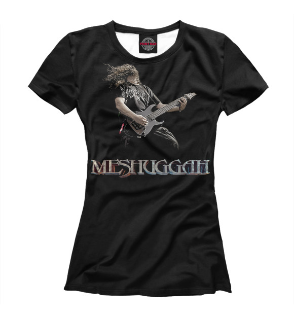 Футболка для девочек с изображением Meshuggah цвета Белый
