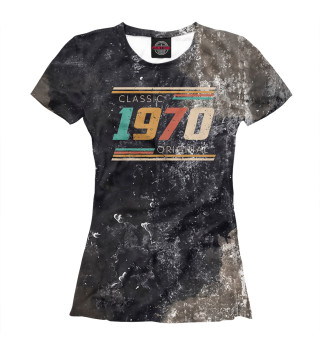 Женская футболка Vintage Made In 1970