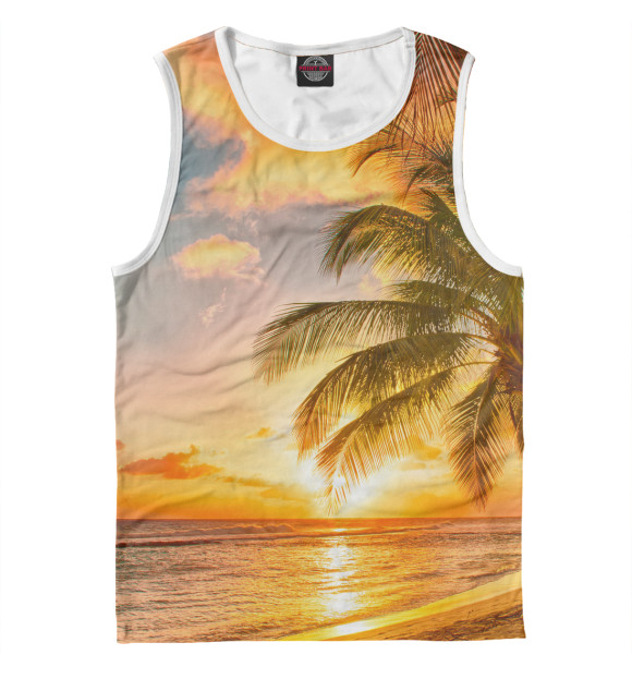 Майка для мальчика с изображением TROPICAL HYPE цвета Белый