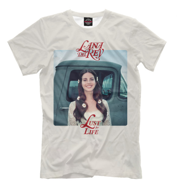 Мужская футболка с изображением Lana Del Rey – Lust For Life цвета Бежевый