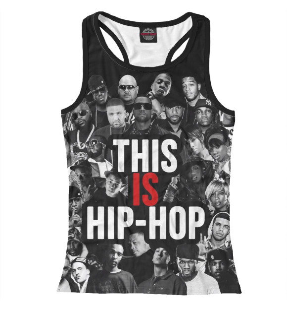 Женская майка-борцовка с изображением Хип-хоп цвета Белый