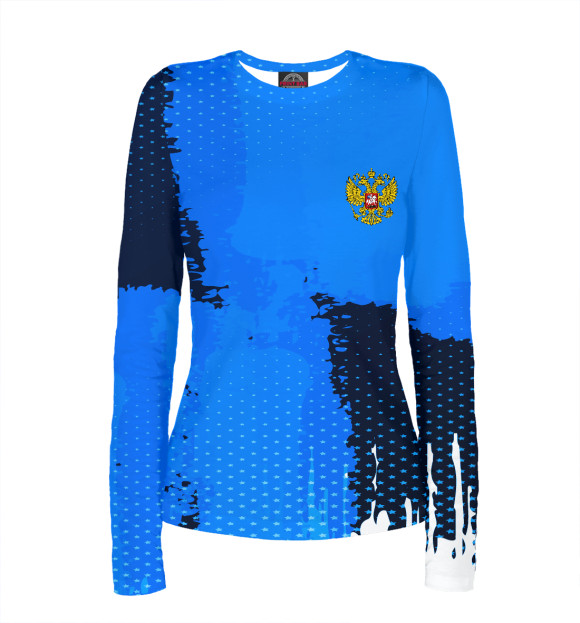 Женский лонгслив с изображением Russia Sport Uniform цвета Белый