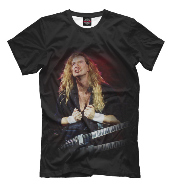 Мужская футболка с изображением Dave Mustaine цвета Черный