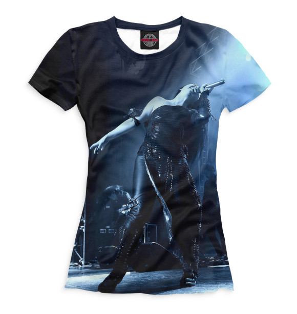 Женская футболка с изображением Evanescence цвета Белый