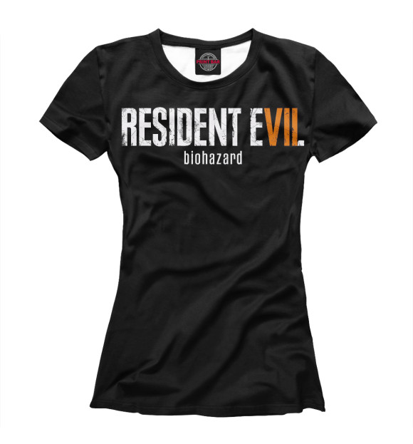 Футболка для девочек с изображением Resident Evil 7: Biohazard цвета Белый