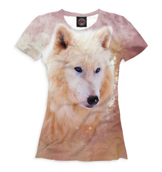 Женская футболка Волк