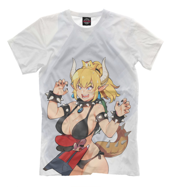 Мужская футболка с изображением Боузетта цвета Молочно-белый