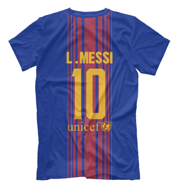 Футболка для мальчиков с изображением Barcelona Домашняя-Месси 10 цвета Белый
