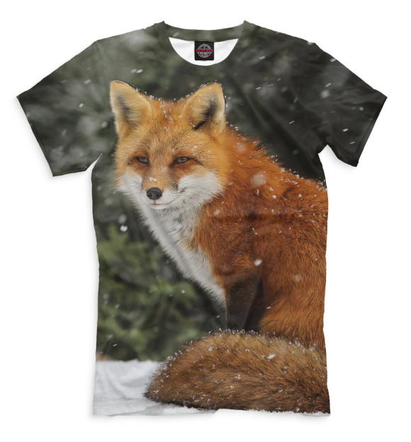 Футболка для мальчиков с изображением Лисы цвета Молочно-белый