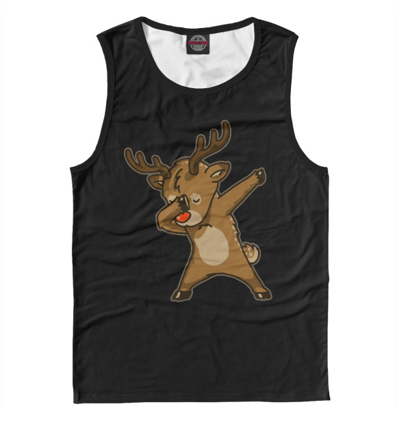 Майка для мальчика с изображением Deer Dab цвета Белый