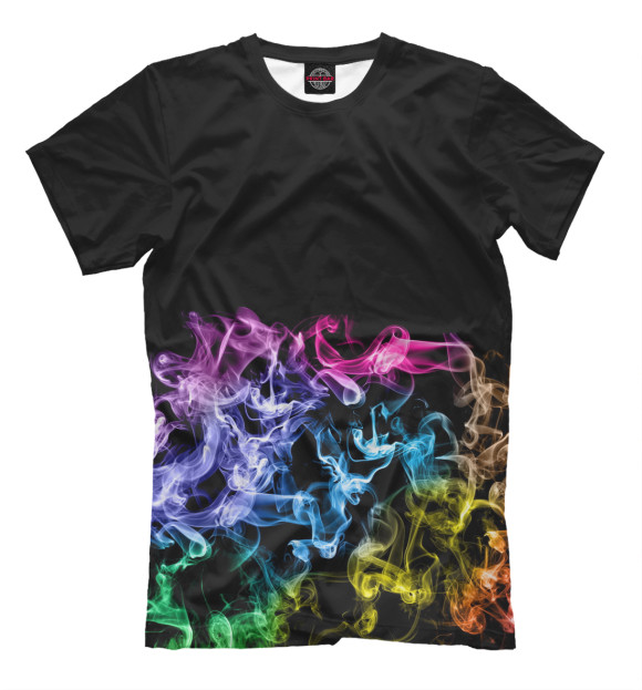 Футболка для мальчиков с изображением color vape цвета Черный