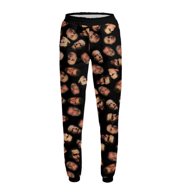 Женские спортивные штаны с изображением Лица цвета Белый